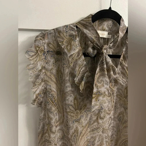 Zimmermann Wild Botanica Luminous Flutter Smock Top - Picture 7 of 9